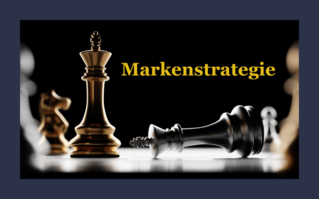Markenstrategie (Symbolbild: Schachbrett, im Vordergrund ein goldener König, daneben ein gefallener silberner König)
