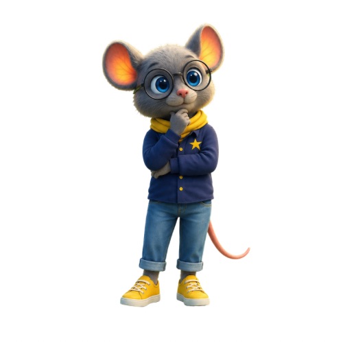 Maus BrandBuddy fragend